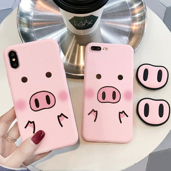 Cute piggy phone case with hold & rope - Picture 7 of 7
